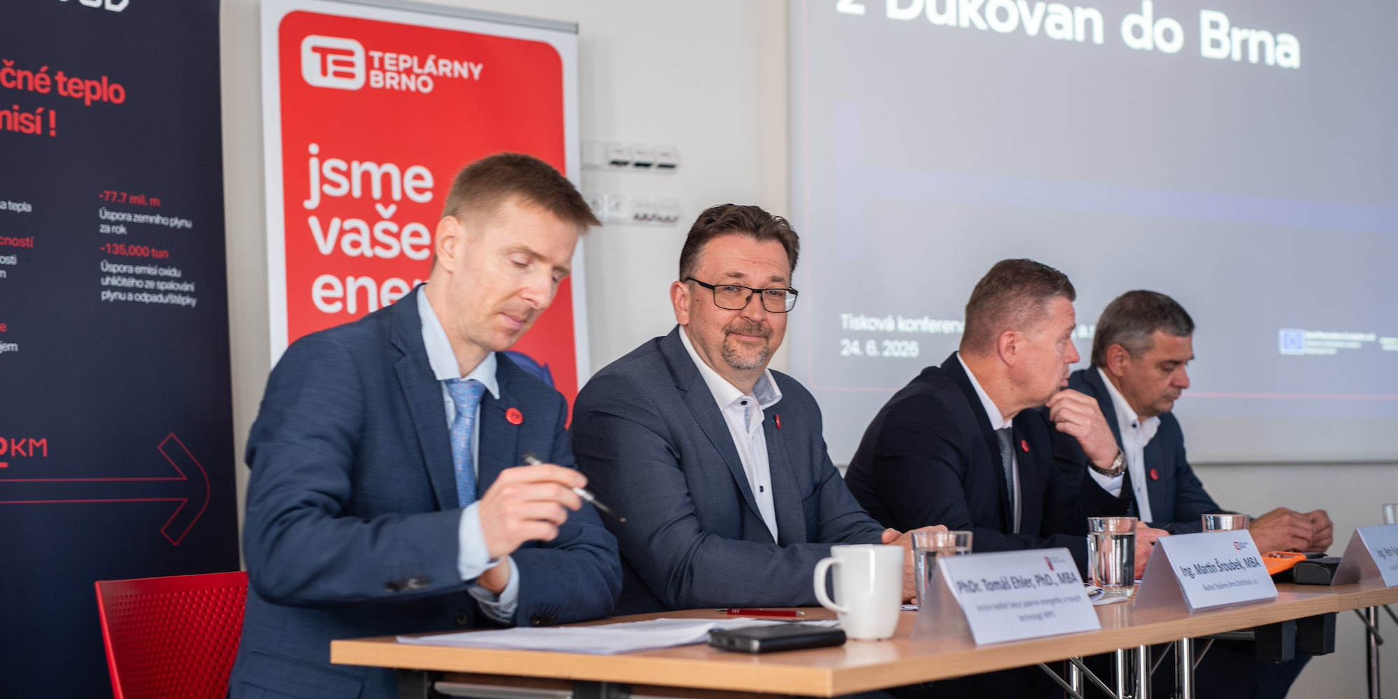 Tisková konference k projektu horkovodu Dukovany–Brno